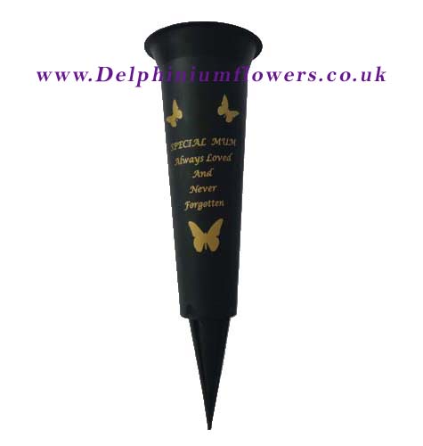 Black Grave Vase Cone Spike - Special Mum